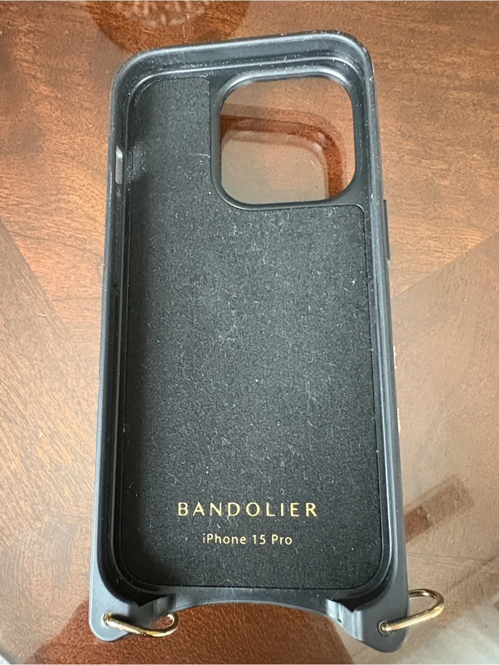 Bandolier White iPhone 15 Case with Gold & Silver Accents